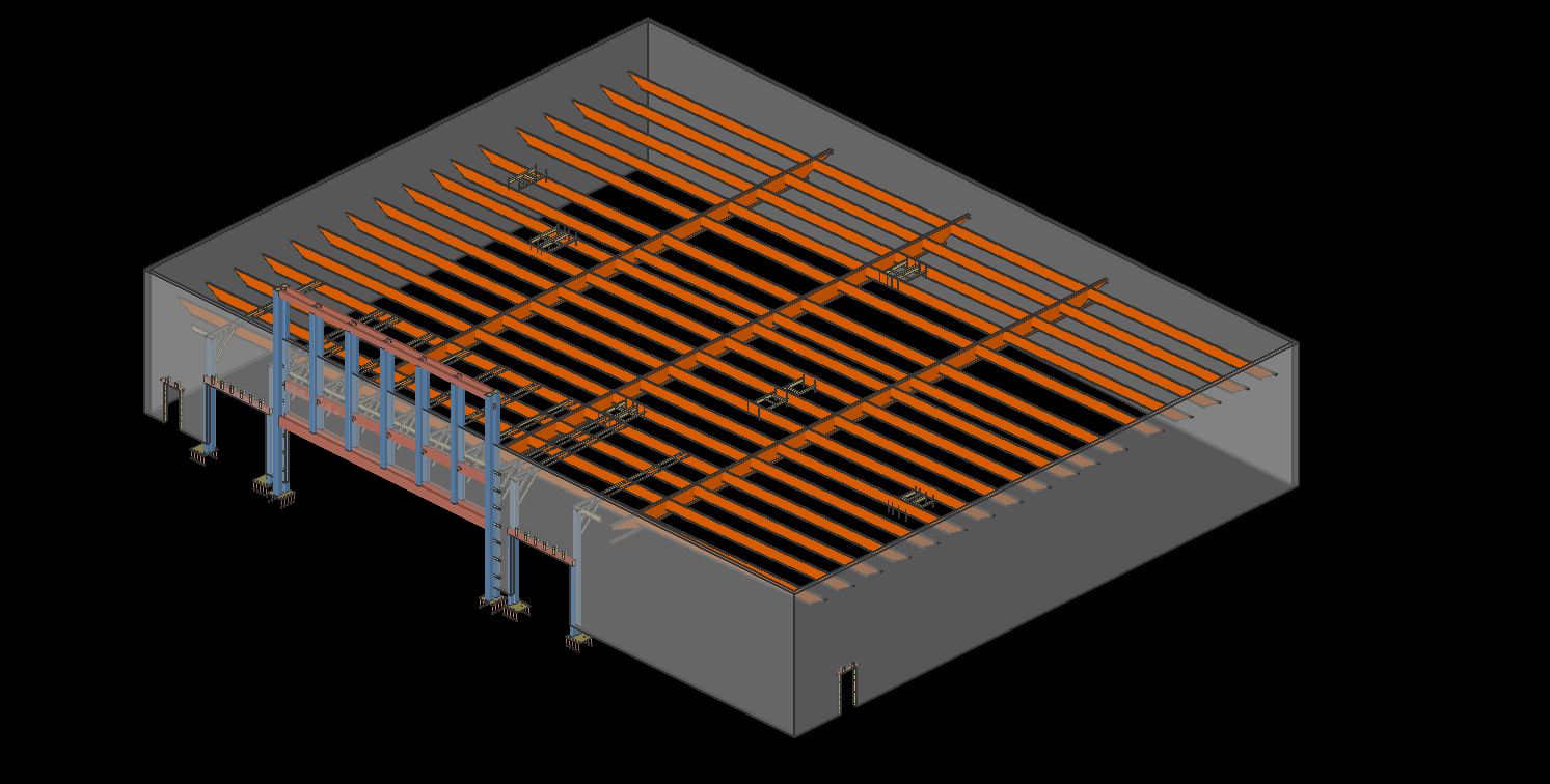 Warehouse structural steelwork