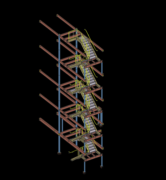 Steel frame erection model