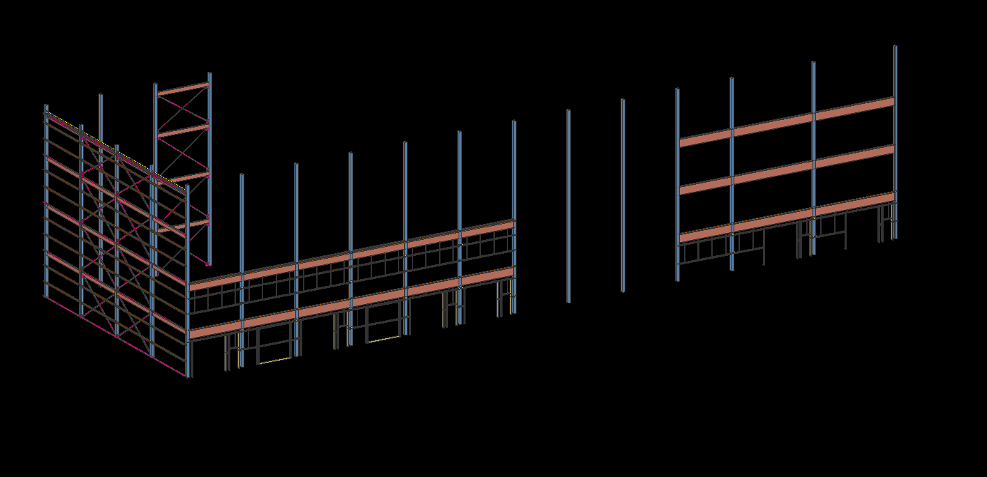 Mezzanine floor steel structure